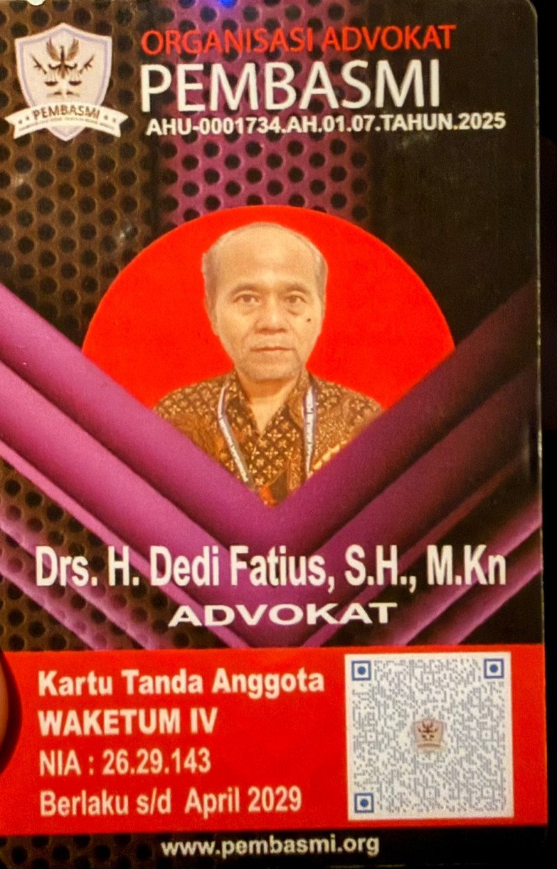 SALAH SEORANG ADVOKAT PENDIRI KONGRES ADVOKAT INDONESIA AKHIRNYA PINDAH MENJADI WAKIL KETUA UMUM 4 ORGANISASI ADVOKAT PEMBASMI